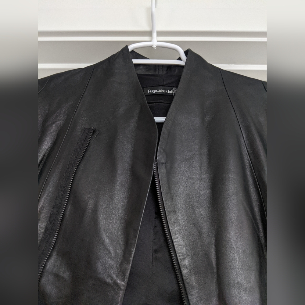 PAIGE Black Label Black Leather Jacket